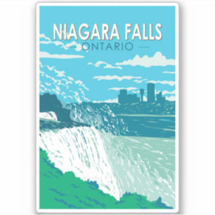 Adesivo Niagara Falls Ontario Viagem Art Vintage