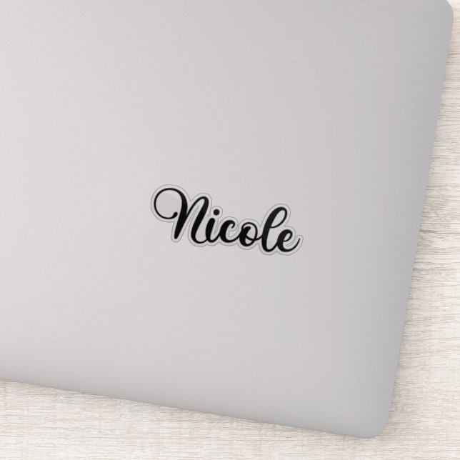 Adesivo Nicole Name - Caligrafia manuscrita (Detalhe)