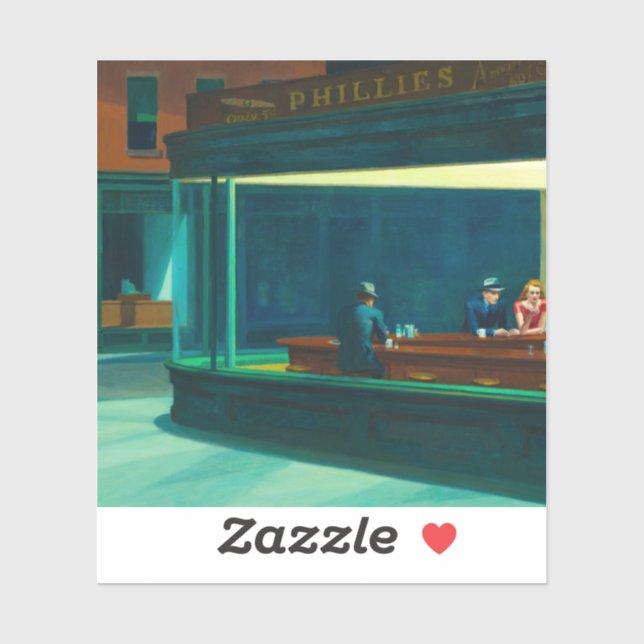 Adesivo Nighthawks, 1942 por Edward Hopper (Folha)