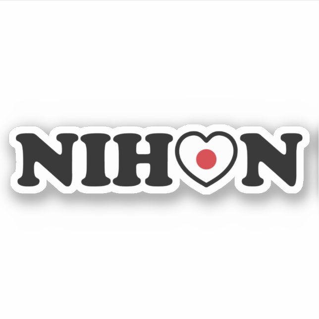 Adesivo Nihon Love Heart Flag (Frente)