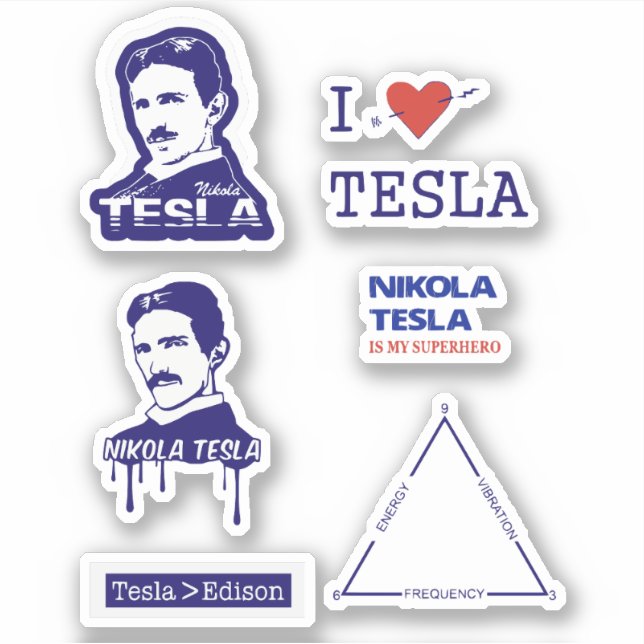 ADESIVO NIKOLA TESLA STICKERS (Frente)