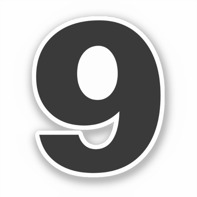 Adesivo Nine Black and White Sticker (Frente)