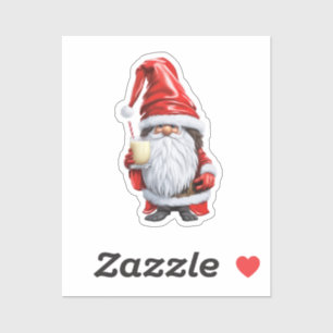 Adesivo Nisse Gnomo Gonk Norueguês Com Um Copo De Ovo