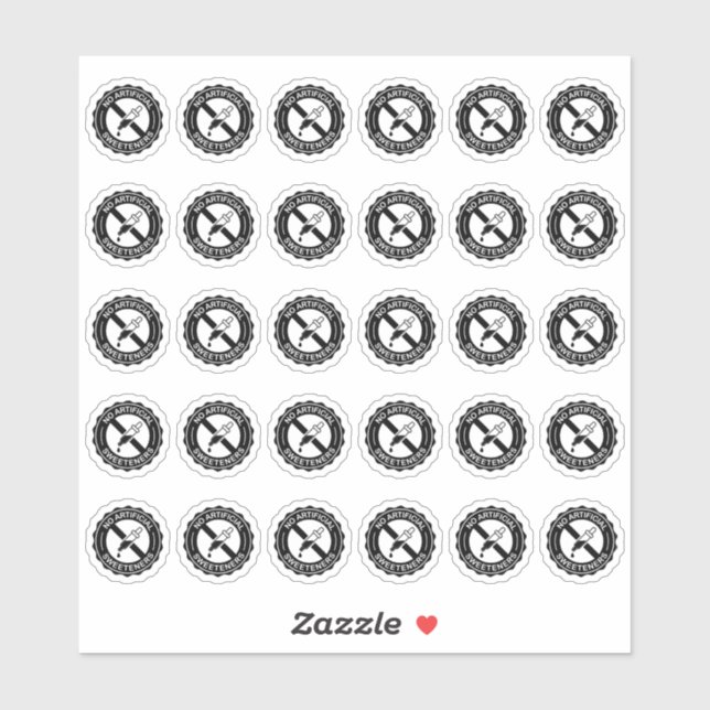 Adesivo No Artificial Sweeteners Mini Food Packaging Label (Folha)