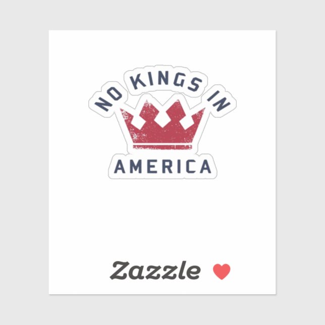 Adesivo No Kings In America Anti Fascism USA Classic (Folha)