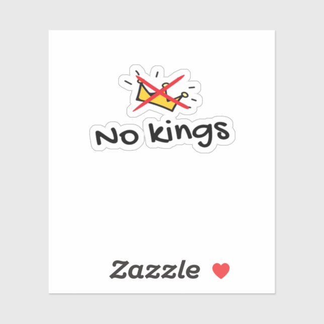 Adesivo No Kings In America Classic Retro Style (Folha)