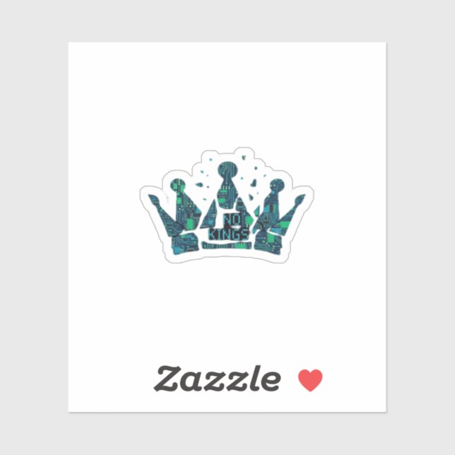 Adesivo No Kings In America Freedom Aesthetic (Folha)