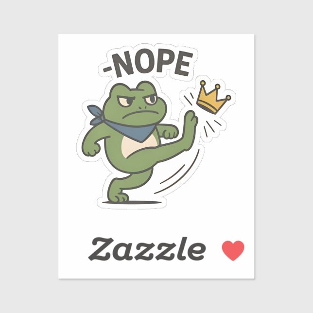 Adesivo No Kings in America Frog No Kings Democracy (Folha)