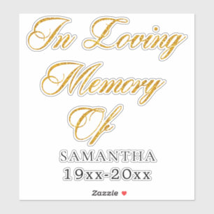 Adesivo No Loving Memory Custom car decals