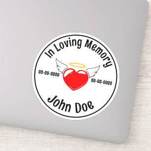 Adesivo No Loving Memory Heart-Cut Vinyl Sticker