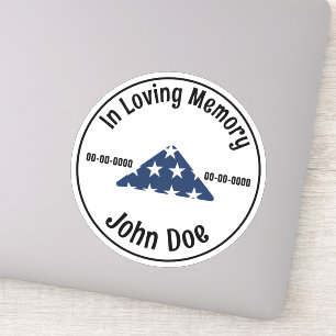 Adesivo No Loving Memory Veteran Custom Cut Vinyl Sticker