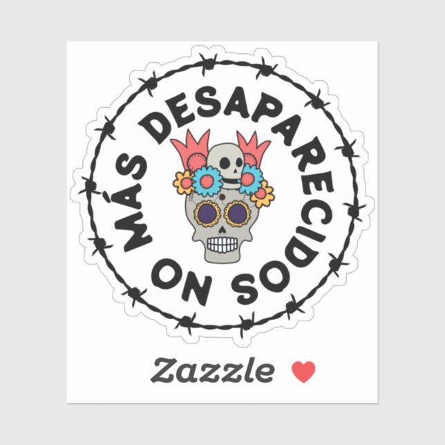 Adesivo No Más Desaparecidos (skull) (Folha)