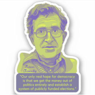Adesivo Noam Chomsky Portrait and Quote