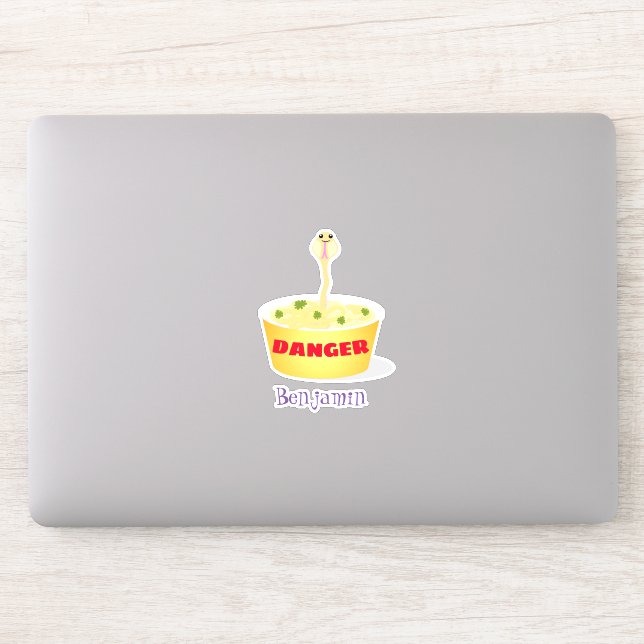 Adesivo Nódulos bonitos cobra ilustram humor com ilustraçã (Computador)