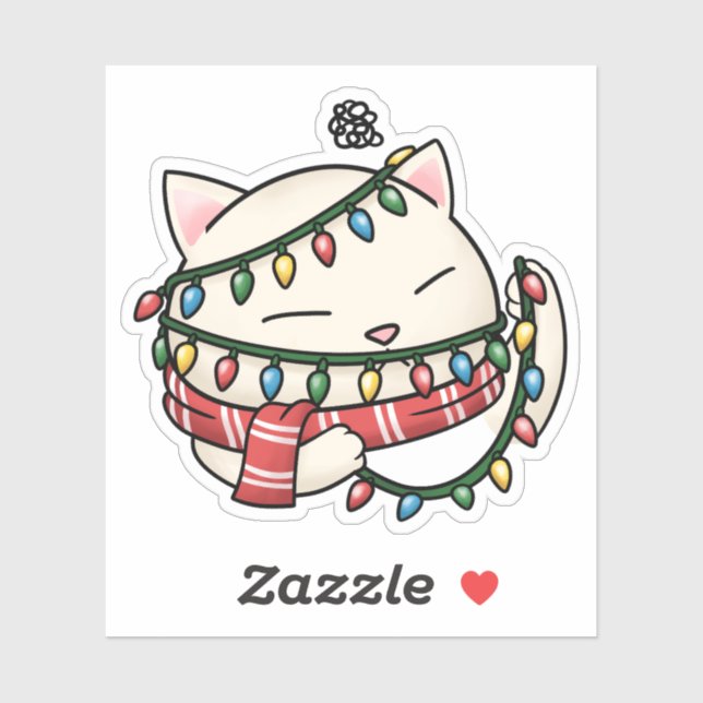 Adesivo Noite de Natal e Luzes de Natal Tangidas (Folha)