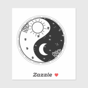 Adesivo Noite e dia yin e yang