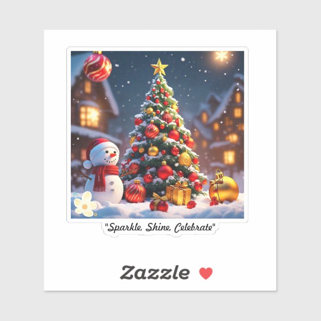 Adesivo "Noites Festivas Brilham" (Folha)