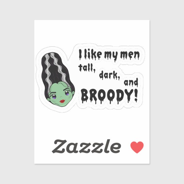 Adesivo Noiva de Frankenstein Broody Sticker (Folha)