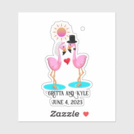 Adesivo Noiva e noiva extravagante