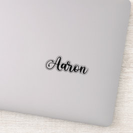 Adesivo Nome Aaron - Caligrafia manuscrita