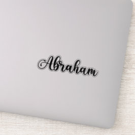 Adesivo Nome Abraham - Caligrafia manuscrita