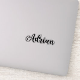 Adesivo Nome Adrian - Caligrafia manuscrita