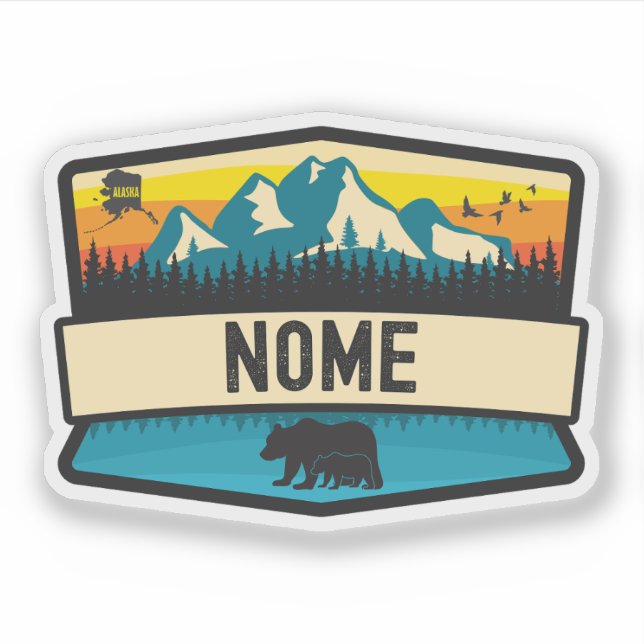 Adesivo Nome, Alasca (Frente)