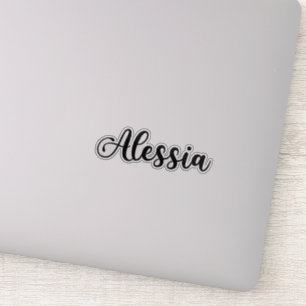 Adesivo Nome Alessia - Caligrafia manuscrita