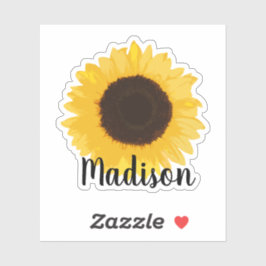 Adesivo Nome Amarelo de Girassol