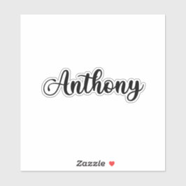 Adesivo Nome Anthony - Caligrafia manuscrita