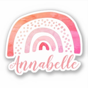 Adesivo Nome Arco-íris Brilhante Personalizado