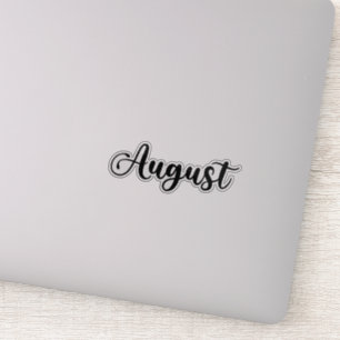 Adesivo Nome August - Caligrafia manuscrita