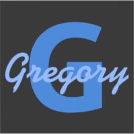 Adesivo Nome Azul e Monograma