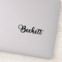 Adesivo Nome Beckett - Caligrafia manuscrita