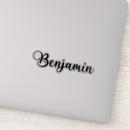 Adesivo Nome Benjamin - Caligrafia manuscrita