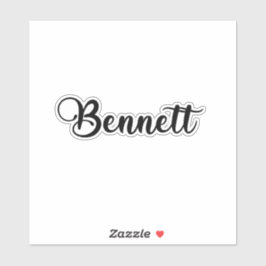 Adesivo Nome Bennett - Caligrafia manuscrita