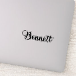 Adesivo Nome Bennett - Caligrafia manuscrita