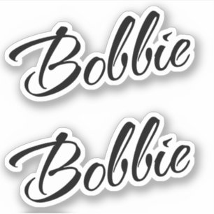 Adesivo Nome Bobbie x2 Vinil