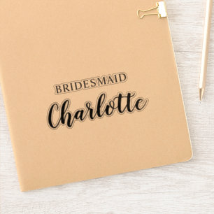 Adesivo Nome Bridesmaid Vinyl Decal Custom Sticker
