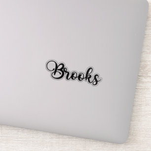 Adesivo Nome Brooks - Caligrafia manuscrita