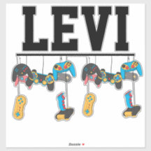 Nome com Vídeo Game Controllers Sticker