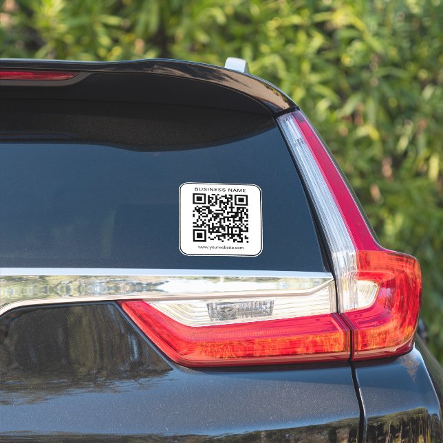 Adesivo Nome comercial personalizado Url de código QR Mode (Lado do carro)