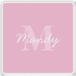 Adesivo Nome Cursivo e Monograma com aspecto bonito | Cor 