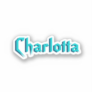 Adesivo Nome Cuztomizado 3D Branco Moderno Azul-turquesa