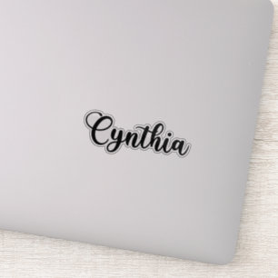 Adesivo Nome Cynthia - Caligrafia manuscrita