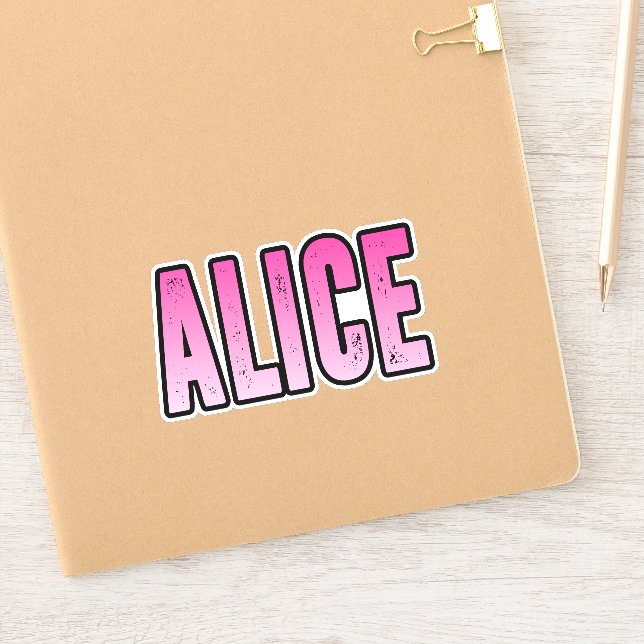Adesivo Nome da Alice (Notebook)