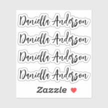 Nome da Assinatura da Caligrafia Moderna Vinil Lab