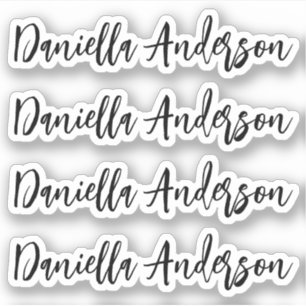 Adesivo Nome da Assinatura da Caligrafia Moderna Vinil Lab