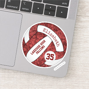 Adesivo nome da equipe de vôlei de maroon