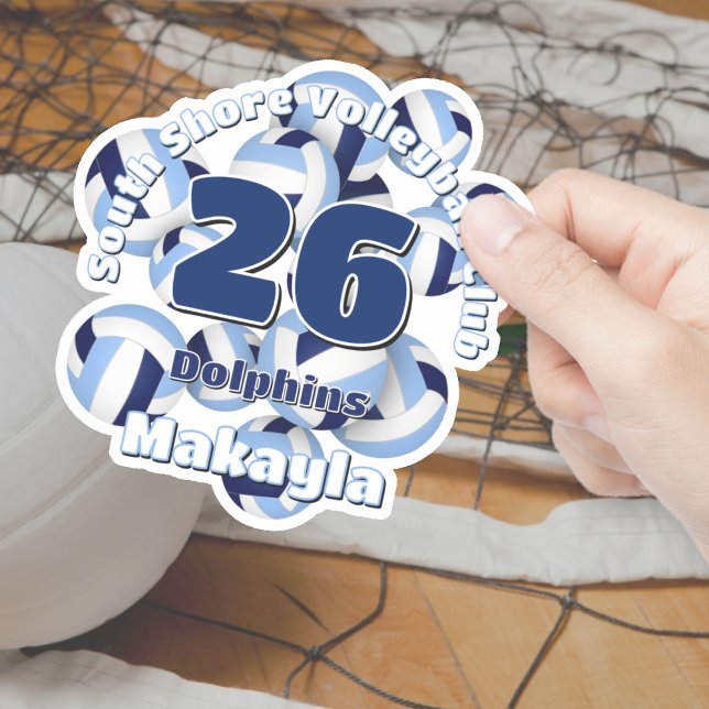 Adesivo nome da equipe do cluster de volicombolas azuis-cl (Criador carregado)